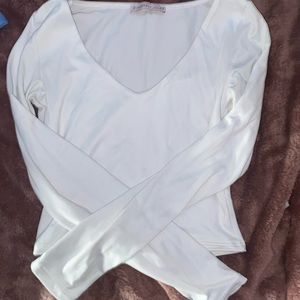 Sincerely Jules V-Neck Cropped BodyCon Shirt